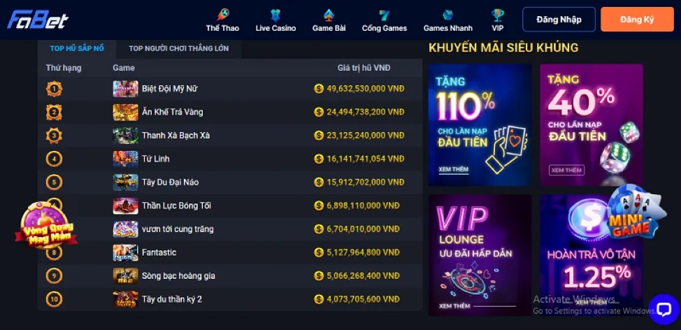 Biểu đồ các cấp độ VIP cay388 trang chủ